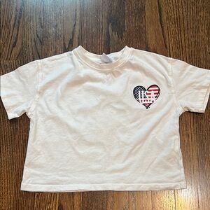 Kids White Heart Graphic T-Shirt